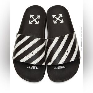 Off-White Striped Slides